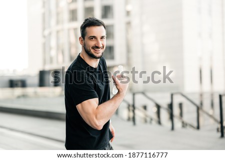 Similar – Image, Stock Photo Man shows biceps Biceps