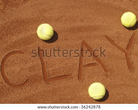 clay and tennis balls