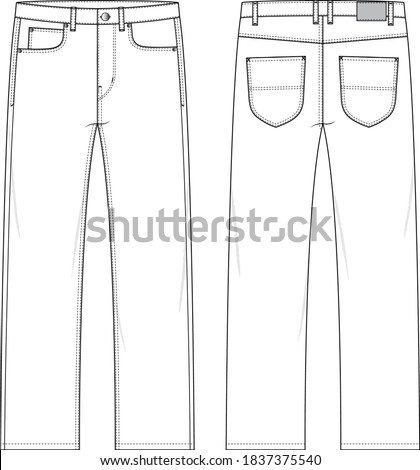 5 Pocket Jeans - Wide Leg	