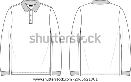 Men's Long Sleeve Polo T-Shirt