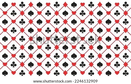 Playing card suits signs seamless pattern background for Business presentation