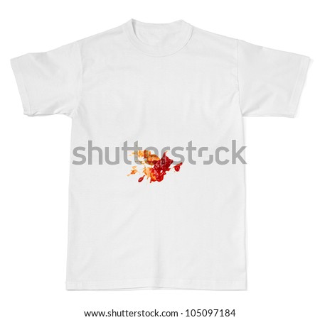 Ketchup Stain On White T Shirt Stock Photo 105097184 : Shutterstock