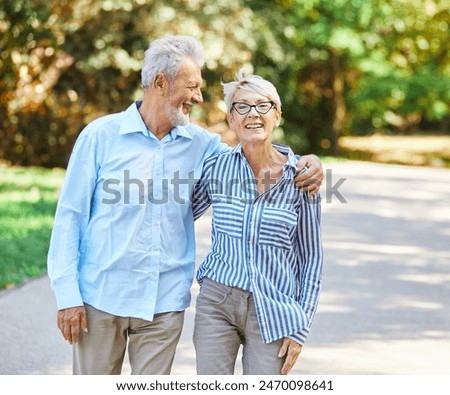 Similar – Image, Stock Photo Cheerful couple talking on video chat using laptop