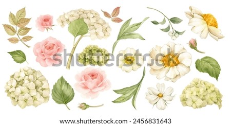 Similar – Image, Stock Photo Small white flowers on a light blue background