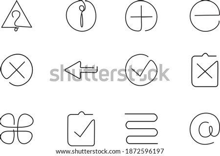 continuous line art icons sign symbol