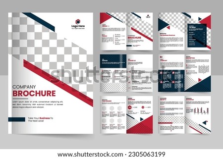 Brochure template layout design and corporate minimal multipage brochure template design