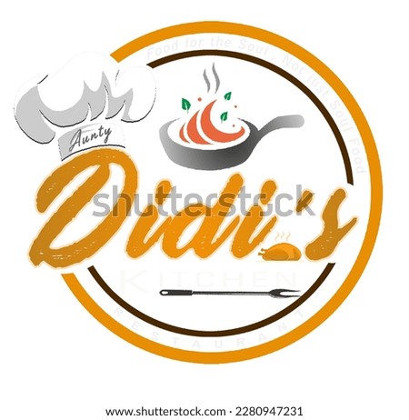 EXAMPLE OF AUNTY DIDIS RESTAURANT KITCHEN LOGO DESIGN