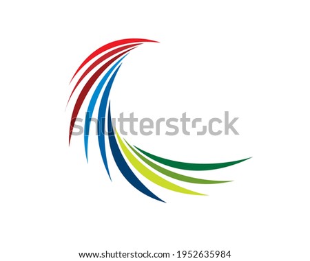 abstract colorful lines forming an eagle silhouette