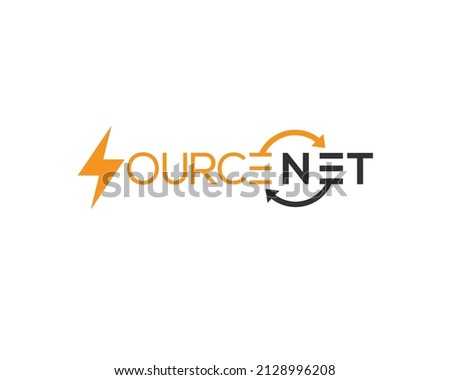 source net wordmark logotype logo template	
