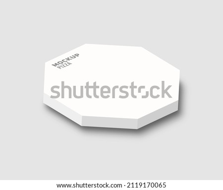3D realistic octagonal box for your design and logo. Octagonal box view from above mock up.