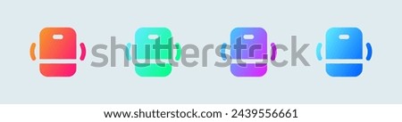 Phone vibration solid icon in gradient colors. Smartphone signs vector illustration.