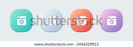 Post solid icon in flat design style. Social media signs vector illustration.