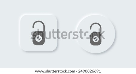 Do not disturb solid icon in neomorphic design style. Private signs vector illustration.