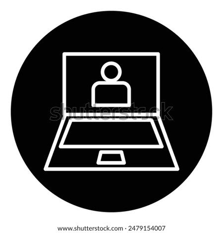 laptop computer icon and logo