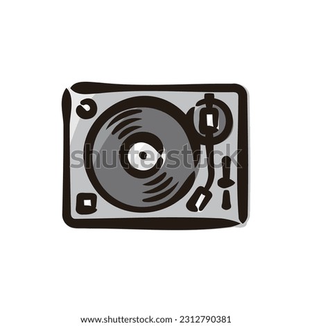Turntable - Hip Hop icon (Hand draw color version)