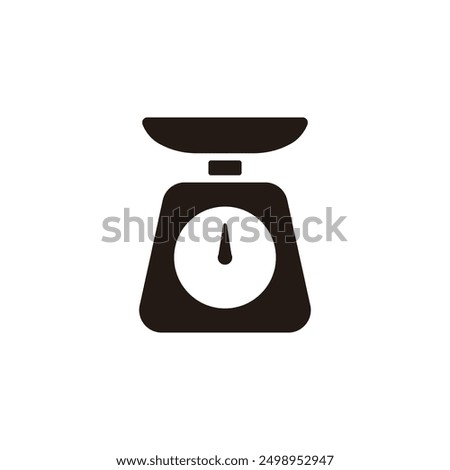 Kitchen scale icon. Flat silhouette version.