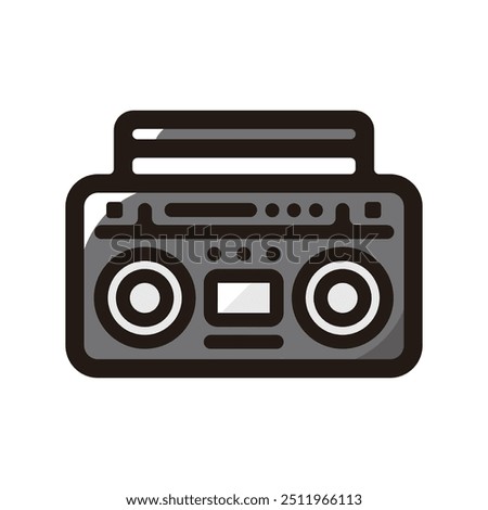 Boombox outline icon for graphic design, apps and websites