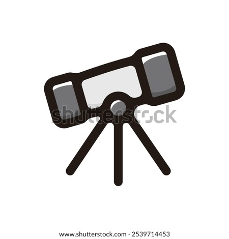 Telescope outline icon for graphic design, apps and websites