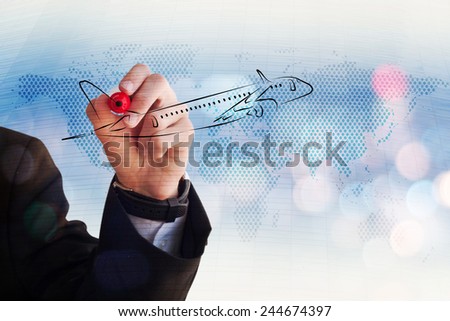 Young businessman holding a key in his hand