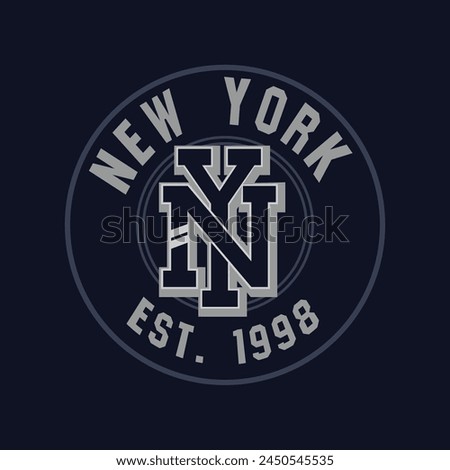 New York Varsity Badges vector