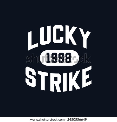 Lucky Strike Varsity Typography for apparel