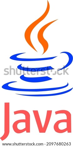 java programming language art and logo designed with curves tea cup art