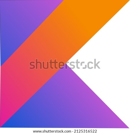 kotlin language art logo with beautiful colour gradients