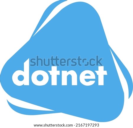 dot net framework logo made with simple strokes and text