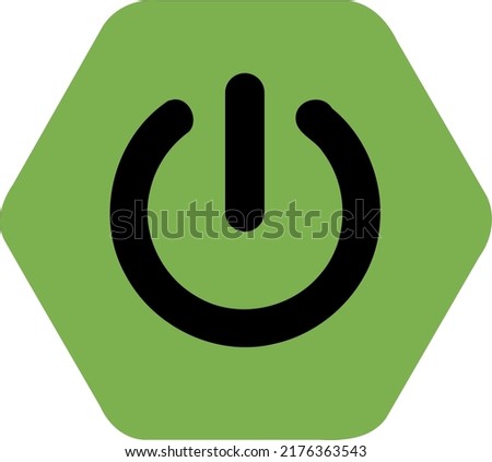 spring boot logo simple made with curves and shapes green colour and black 