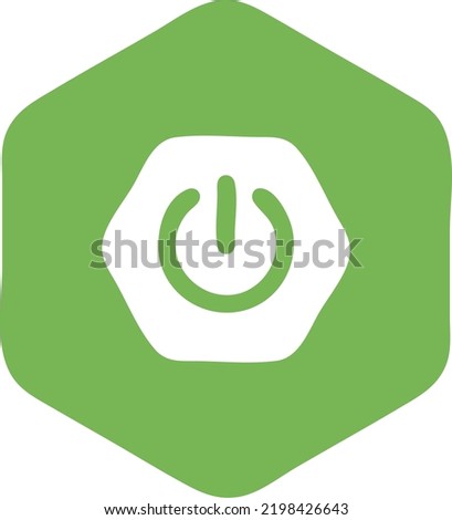 java spring boot vector art with power off symbol design for micro services architecture
