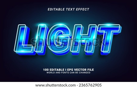 light editable text effect graphic style