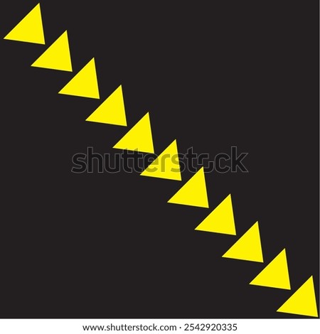 Yellow bottom corner arrow on dark background