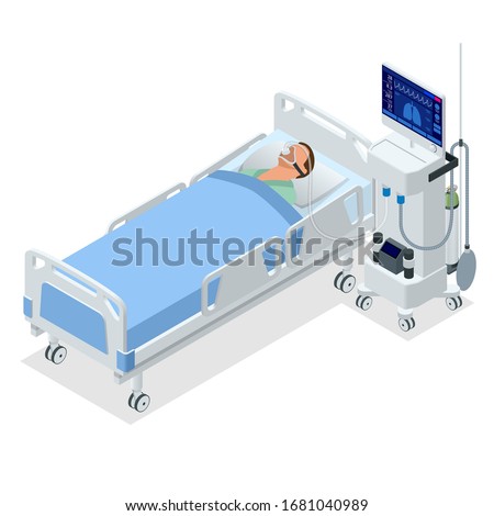 Isometric Ventilator Medical Machine designed to provide mechanical ventilation by moving breathable air into and out of the lungs and for anesthesia of the patient.