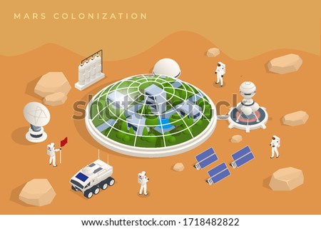 Isometric Mars Colonization, Biological terraforming, Paraterraforming, Adapting humans on Mars. Astronautics and space technology. Geo capsyles.
