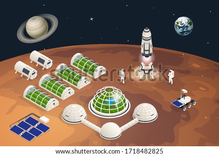 Isometric Mars Colonization, Biological terraforming, Paraterraforming, Adapting humans on Mars. Astronautics and space technology. Geo capsyles.
