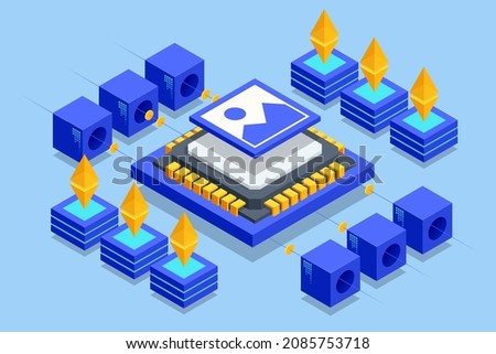 Isometric NFT Non-fungible token is a unique and non-interchangeable unit of data stored on a digital ledger blockchain. Digital art NFTs, generative art