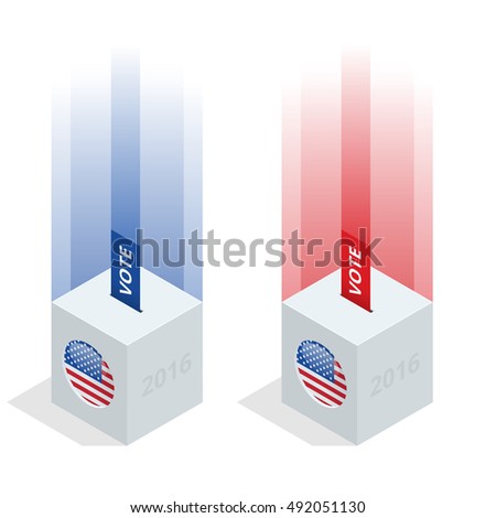 Us Election infographic. Ballot Box for an election. 