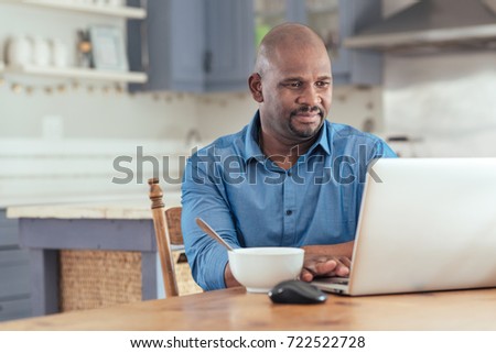 Similar – Image, Stock Photo Crop man with bowl of ramen soup