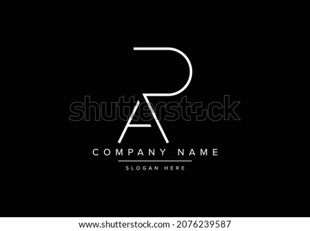 Alphabet letter monogram icon logo RA AR Stock fotó © 