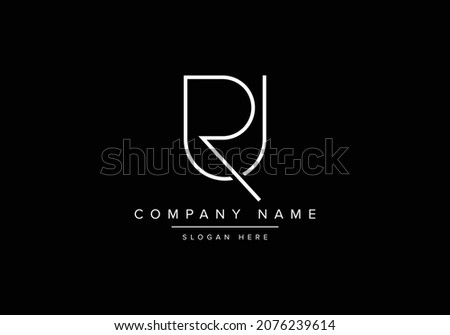 Alphabet letter RU UR icon monogram logo