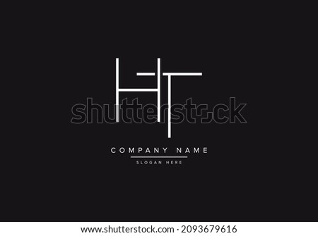 Initial alphabet letter monogram icon logo HT or TH