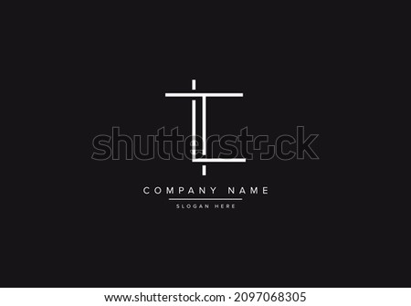 Initial Alphabet letter Logo icon TL or LT Stock fotó © 
