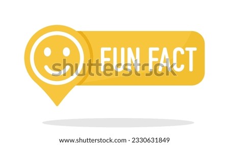 Fun fact icon. Concept did you know with light bulb and smiley. Trendy modern logo, design element. Modern symbol of fun facts. Vector illustration