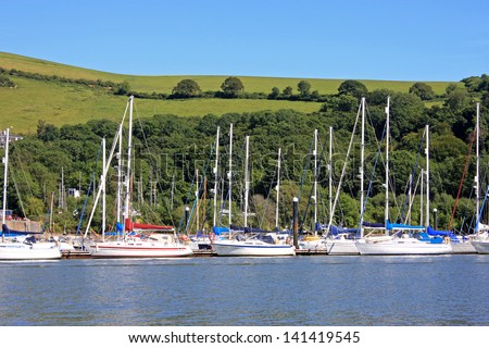 yachts on the River Dart