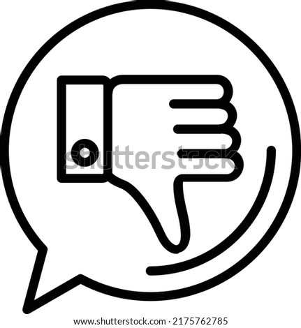 Dissatisfied Line Icon Vector Design