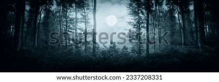 Similar – Image, Stock Photo Full moon on dark gray sky at night