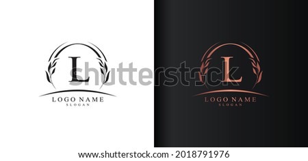 Abstract letter L logo design, luxury style letter logo, text L icon vector design Stock fotó © 