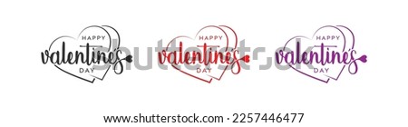 Love happy valentines day logo, happy valentines with love box, love vector logo design.