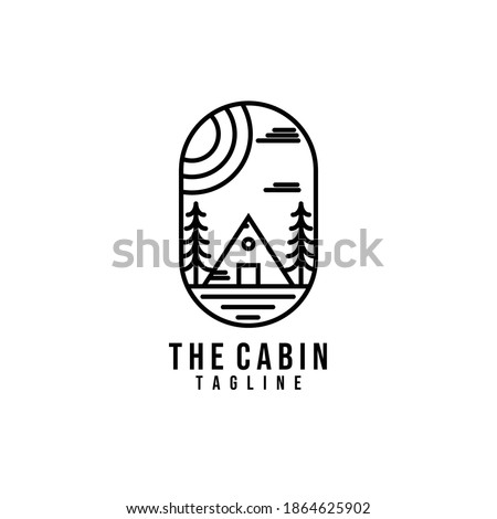 cabin logo vector illustration design, creative logo