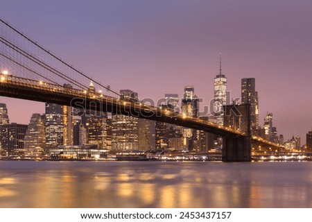 Similar – Foto Bild Skyline von New York City Manhattan in der Innenstadt